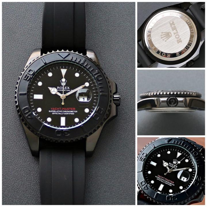 Role_x Oyster perpetual Yatch Master Battery operated  Black