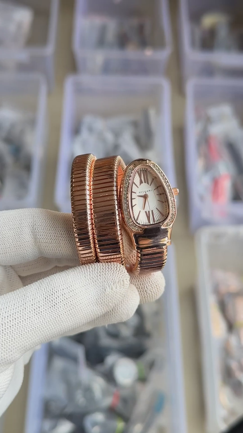 Bvlgari Serpenti Snake Copper-White